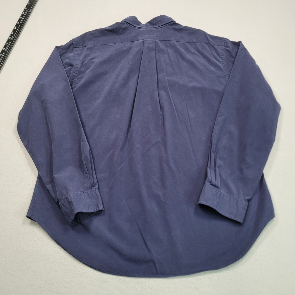 Ralph Lauren Mens XL‎ Classic  Navy Blue Long Sleeve Button Down Shirt Pony Logo